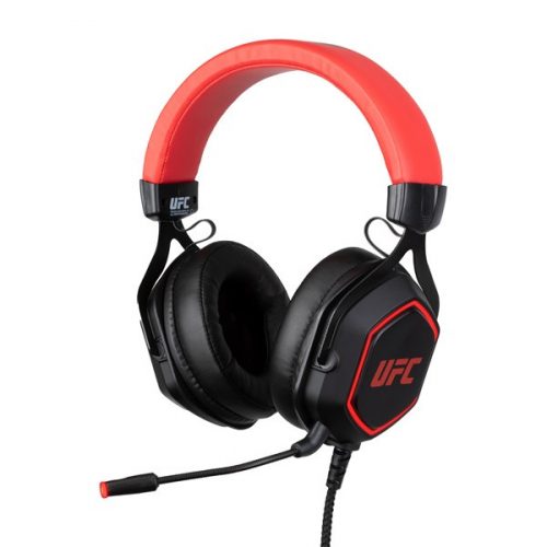 KONIX - UFC 7.1 Fejhallgató Vezetékes Gaming Stereo Mikrofon, Fekete-Piros