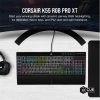 CORSAIR Vezetékes Billentyűzet Gaming, K55 RGB PRO XT, 6 programozható billentyű, Cseppálló, Csuklótámasz, US, fekete